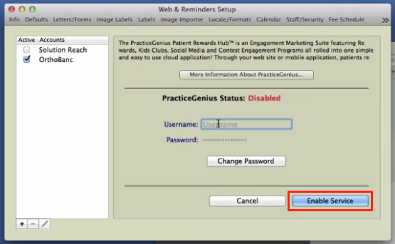 Setup OrthoInTouch with topsOrtho - OrthoInTouch - Appointment Reminders